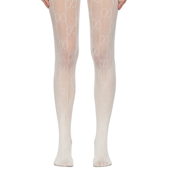 white gucci pantyhose